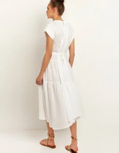 Minimal Midi Dress - White