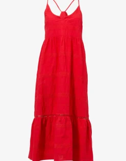 Numana Scoop Neck Dress - Red