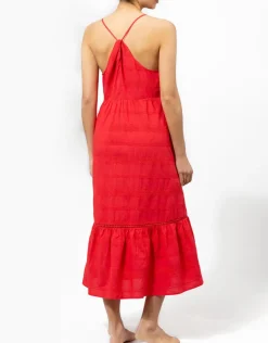 Numana Scoop Neck Dress - Red