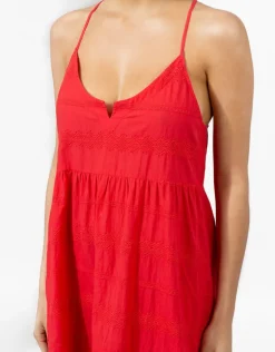 Numana Scoop Neck Dress - Red