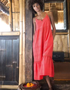 Numana Scoop Neck Dress - Red