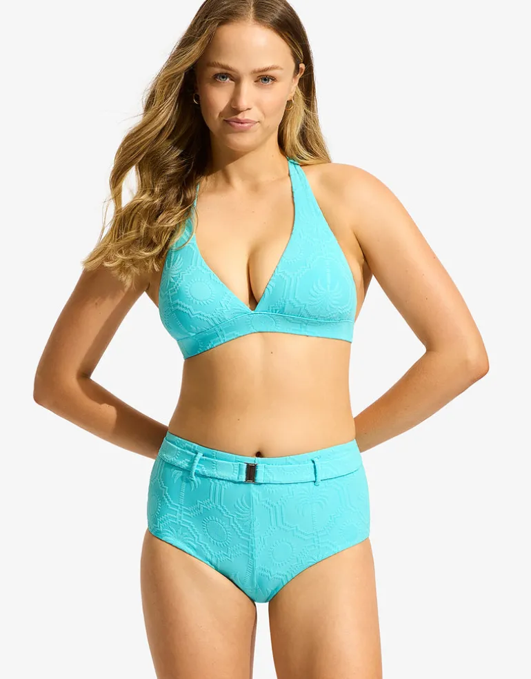 Oasis Belted Hollywood Boyleg Bikini Pant - Atoll