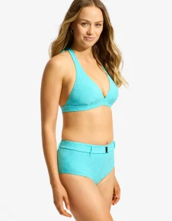 Oasis Belted Hollywood Boyleg Bikini Pant - Atoll