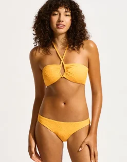 Oasis Diamond Wire Bandeau Bikini Top - Butter