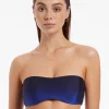 Oia Sunset Minimal Bandeau Bikini Top - Ocean