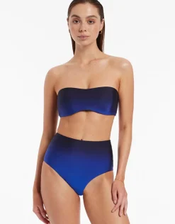 Oia Sunset Minimal Bandeau Bikini Top - Ocean