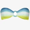 Ombre Flow Bandeau Bikini Top - Aqua Shades