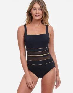 Onyx Square Neck Swimsuit - Black