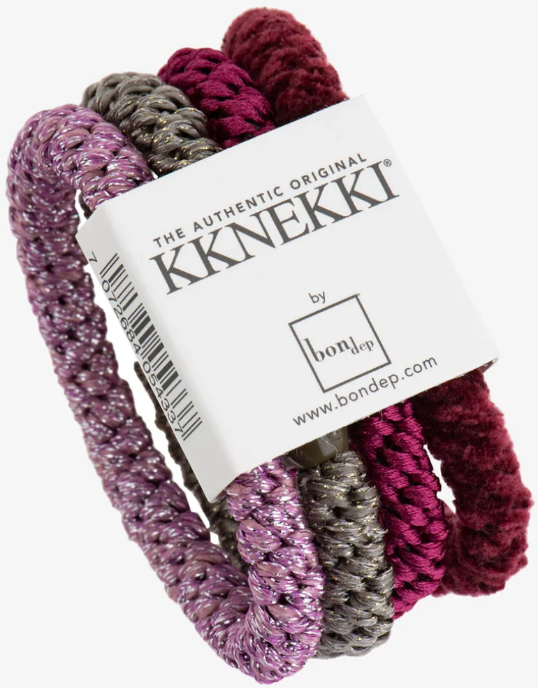 Original Hair Tie Bundle - Pink Glitter, Camo Glitter, Mulberry and Velvet Bordeaux