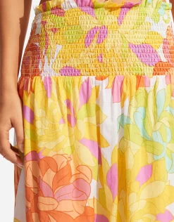 Palm Springs Shirring Skirt - Limelight