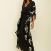 Palm Tree Kaftan - Black