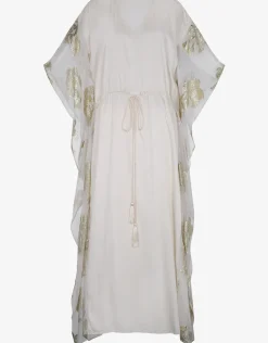 Palm Tree Kaftan - White