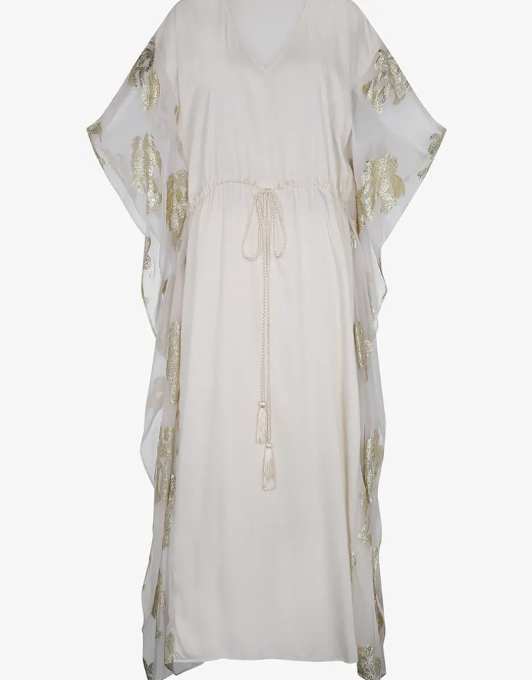 Palm Tree Kaftan - White
