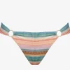Pastel Sunset Ring Side Bikini Pant - Pink Stripe