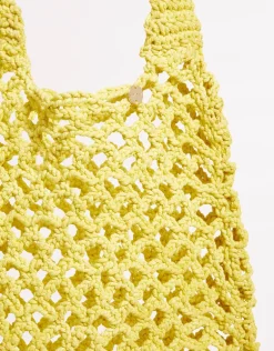 Plaited Rope Tote Bag - Celery