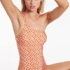Playa One Shoulder Swimsuit - Fiamma Red