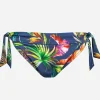 Plunge Tie Side Bikini Pant - Indigo Rainbow