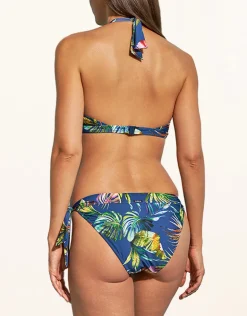 Plunge Tie Side Bikini Pant - Indigo Rainbow