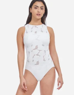 Profile Late Bloomer High Neck Swimsuit - White