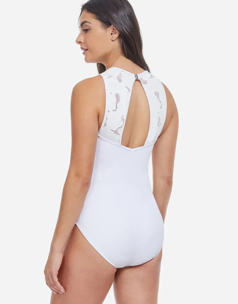Profile Late Bloomer High Neck Swimsuit - White