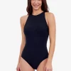 Profile Tutti Frutti High Neck Keyhole Back Swimsuit - Black