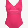 Pure Lines Swimsuit - Pink White