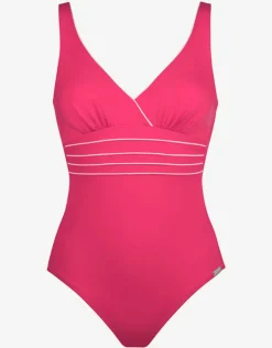 Pure Lines Swimsuit - Pink White