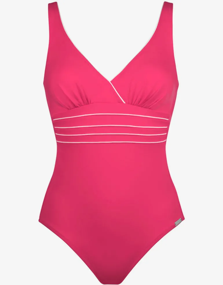 Pure Lines Swimsuit - Pink White
