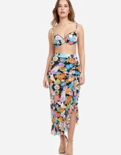 Rising Sun Ruffle Skirt - Black