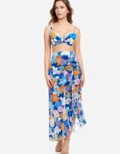 Rising Sun Ruffle Skirt - Blue