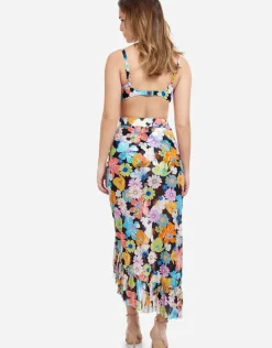 Rising Sun Ruffle Skirt - Black