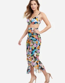 Rising Sun Ruffle Skirt - Black