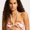 Rococo Halter Bandeau Bikini Top - Blossom