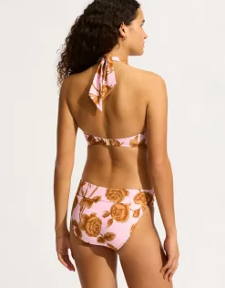 Rococo Halter Bandeau Bikini Top - Blossom