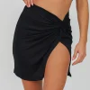 Sarong Mini Skirt - Black