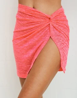 Sarong Mini Skirt - Hot Pink