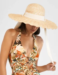 Scalloped Sun Hat - Sand