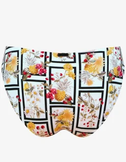 Scenery Ring Side Bikini Pant - Monochrome Garden