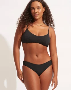 Sea Dive Bralette Bikini Top - Black