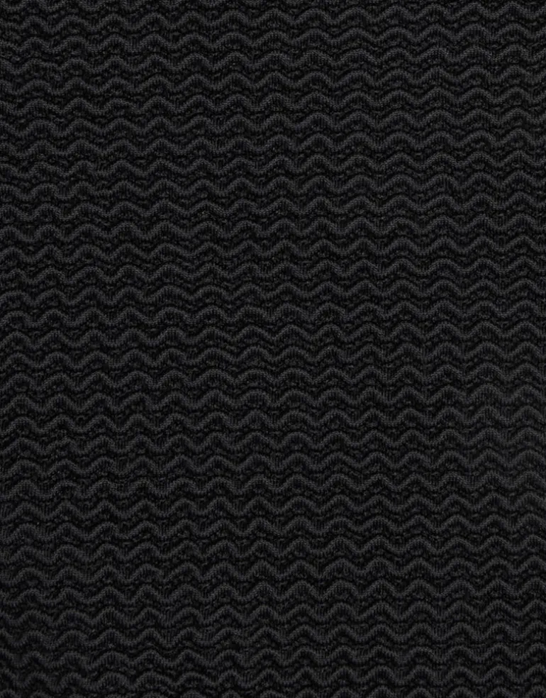 Sea Dive Deep V Neck Swimsuit - Black