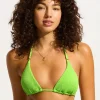 Sea Dive Slide Tri Bikini Top - Jasmine Green