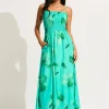 Secret Garden Shirred Maxi Dress - Jade
