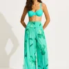 Secret Garden Shirred Wrap Beach Trouser - Jade