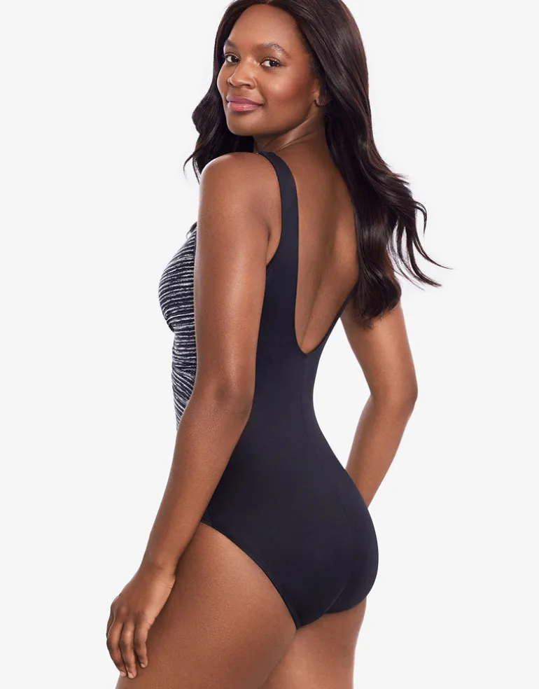 Selenite Layered Escape Swimsuit - Black