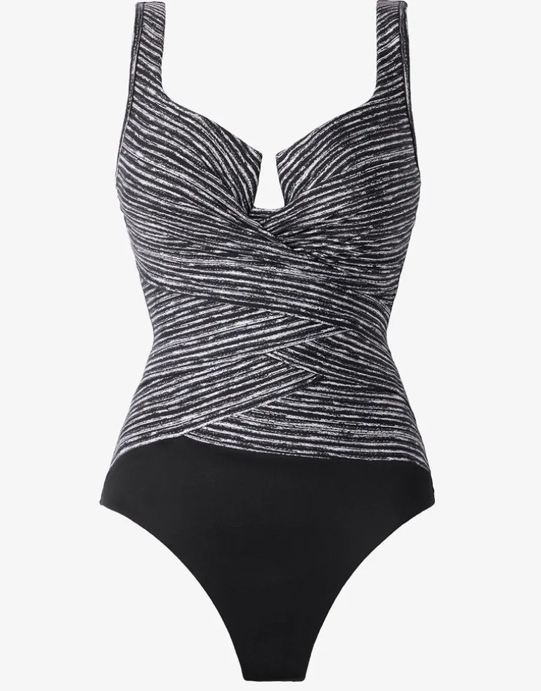 Selenite Layered Escape Swimsuit - Black
