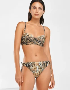 Serpent Underwired Balconet Bikini Top - Python