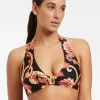 Silk Road D/DD Halter Bikini Top - Black
