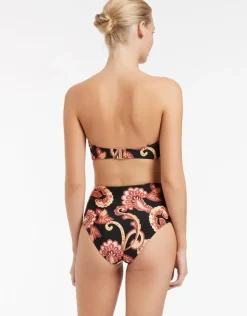 Silk Road High Waist Bikini Pant - Black