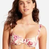 Silk Road Underwire Bra Bikini Top - Pink
