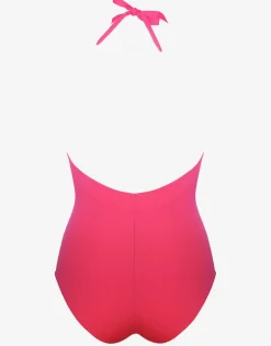 Softline Plunge Halter Swimsuit - Watermelon
